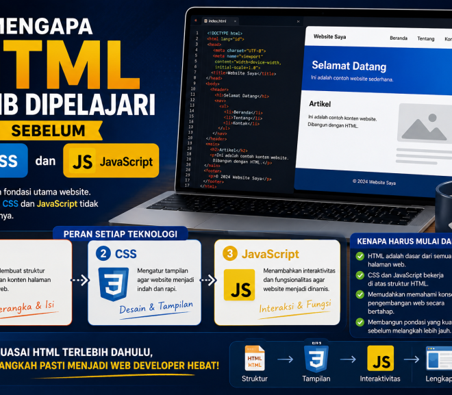 Mengapa HTML Wajib Dipelajari Sebelum CSS dan JavaScript?