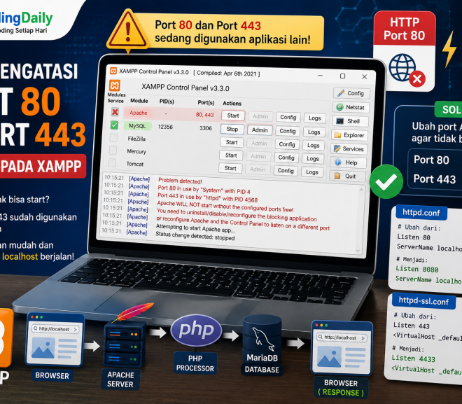 Cara Mengatasi Port 80 dan Port 443 Bentrok pada XAMPP