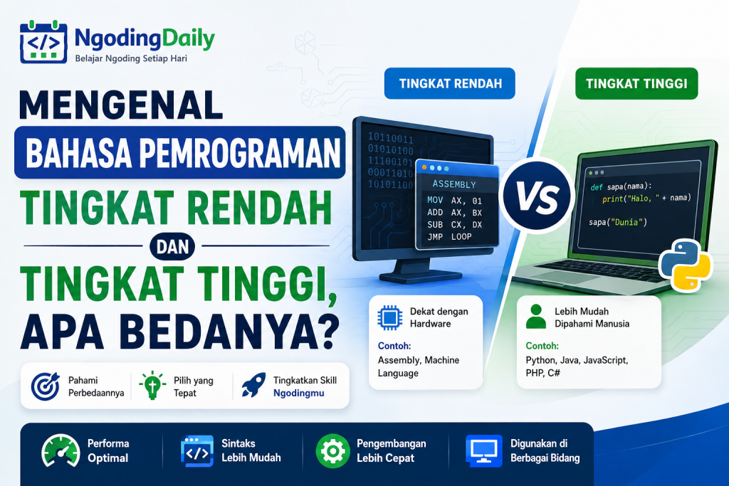 Mengenal Bahasa Pemrograman Tingkat Rendah dan Tingkat Tinggi, Apa Bedanya
