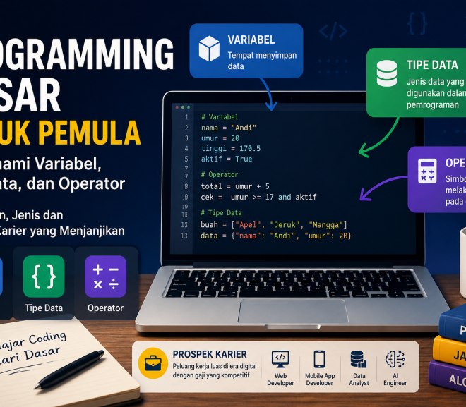 Programming Dasar untuk Pemula: Memahami Variabel, Tipe Data, dan Operator