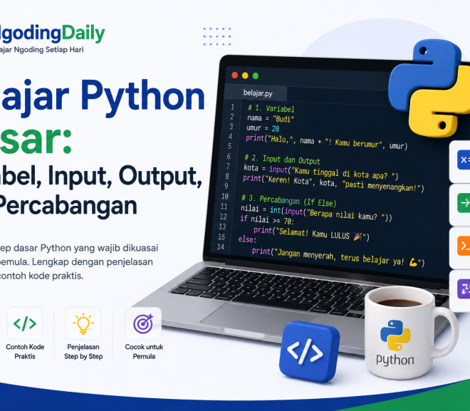 Belajar Python Dasar: Variabel, Input, Output, dan Percabangan