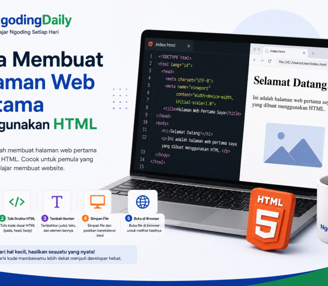 Cara Membuat Halaman Web Pertama Menggunakan HTML