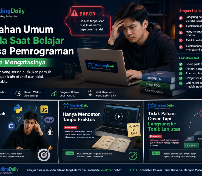 Kesalahan Umum Pemula Saat Belajar Bahasa Pemrograman dan Cara Mengatasinya