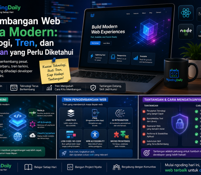 Pengembangan Web di Era Modern: Teknologi, Tren, dan Tantangan yang Perlu Diketahui