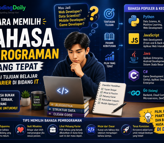 Cara Memilih Bahasa Pemrograman yang Tepat Sesuai Tujuan Belajar dan Karier di Bidang IT