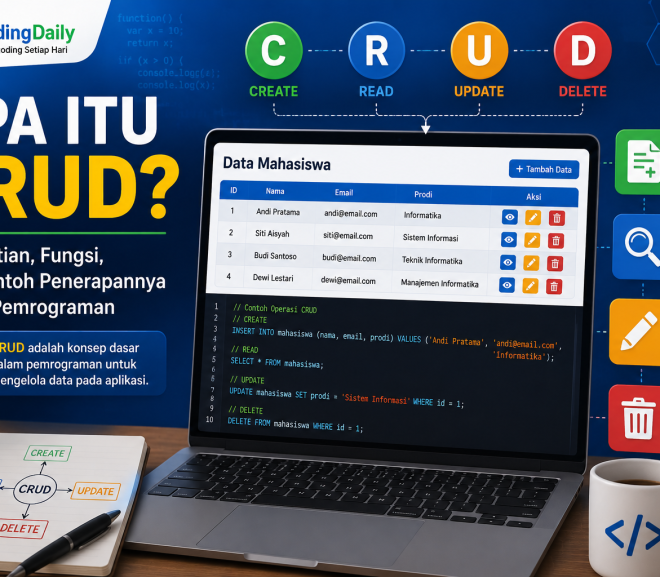 Apa Itu CRUD? Pengertian, Fungsi, dan Contoh Penerapannya dalam Pemrograman