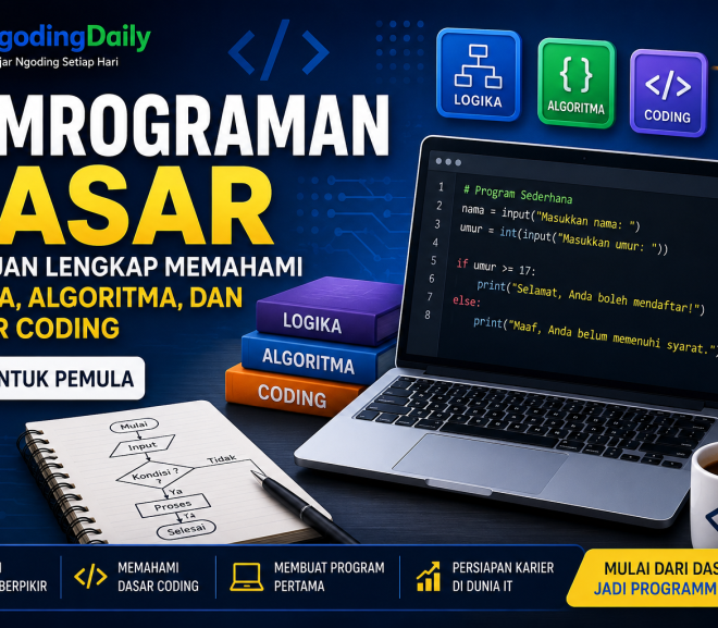 Pemrograman Dasar: Panduan Lengkap Memahami Logika, Algoritma, dan Dasar Coding untuk Pemula