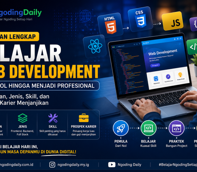 Panduan Lengkap Belajar Web Development dari Nol Hingga Menjadi Profesional: Pengertian, Jenis, Skill, dan Prospek Karier Menjanjikan