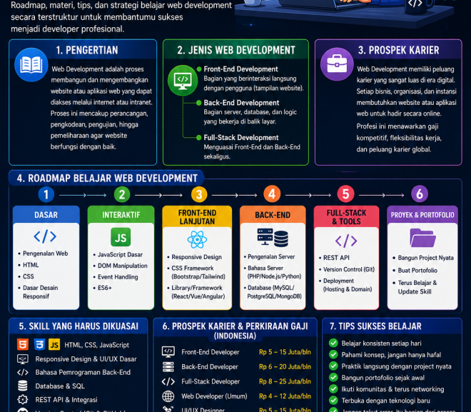 Panduan Lengkap Belajar Web Development dari Nol untuk Pemula hingga Menjadi Developer Profesional