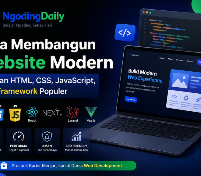 Cara Membangun Website Modern dengan HTML, CSS, JavaScript, dan Framework Populer