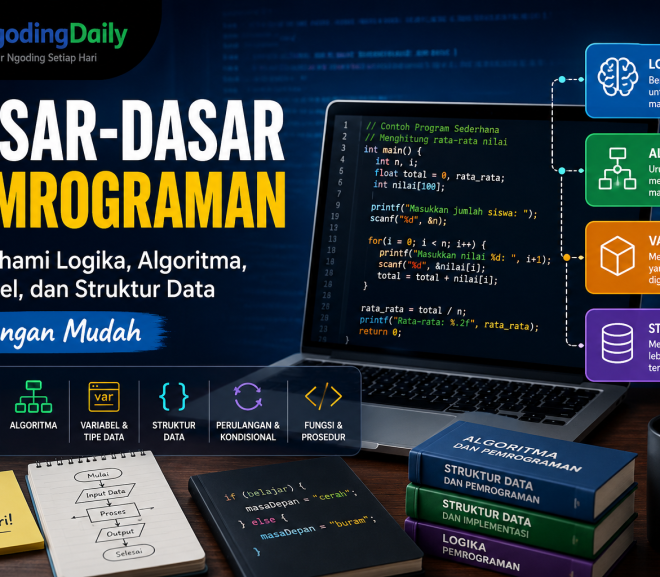 Dasar-Dasar Pemrograman: Panduan Lengkap Memahami Logika, Algoritma, Variabel, dan Struktur Data