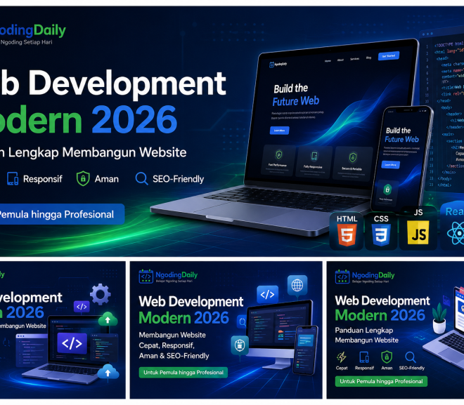 Web Development Modern 2026: Panduan Lengkap Membangun Website Cepat, Responsif, Aman, dan SEO-Friendly untuk Pemula hingga Profesional