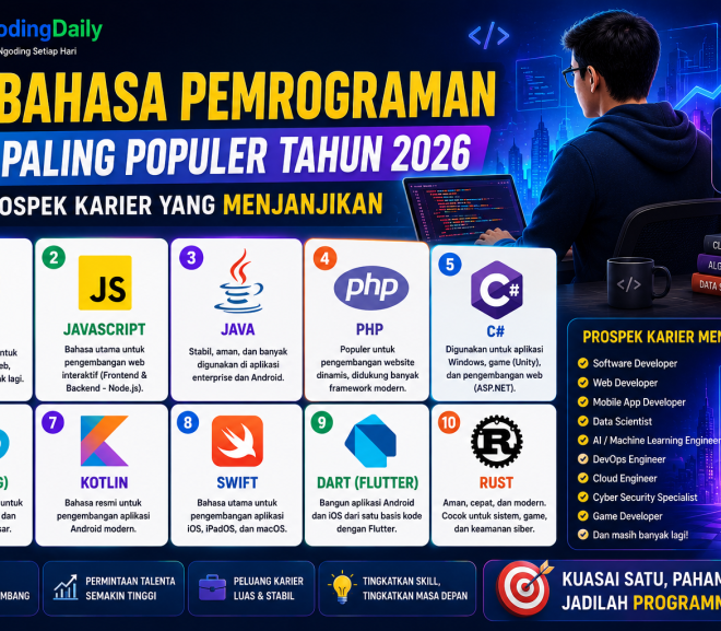 10 Bahasa Pemrograman Paling Populer Tahun 2026 dan Prospek Karier yang Menjanjikan