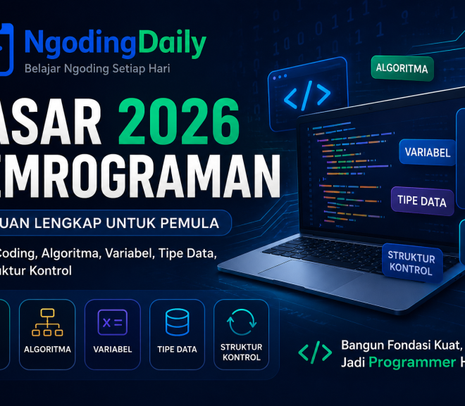 Dasar Pemrograman 2026: Panduan Lengkap Memahami Logika Coding, Algoritma, Variabel, Tipe Data, dan Struktur Kontrol untuk Pemula