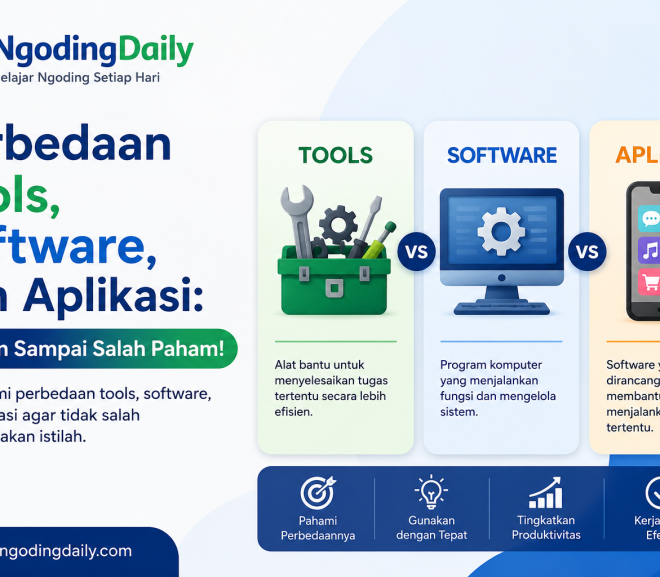 Perbedaan Tools, Software, dan Aplikasi: Jangan Sampai Salah Paham