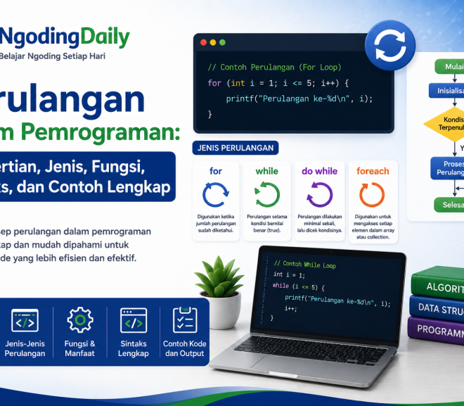 Perulangan dalam Pemrograman: Pengertian, Jenis, Fungsi, Sintaks, dan Contoh Lengkap