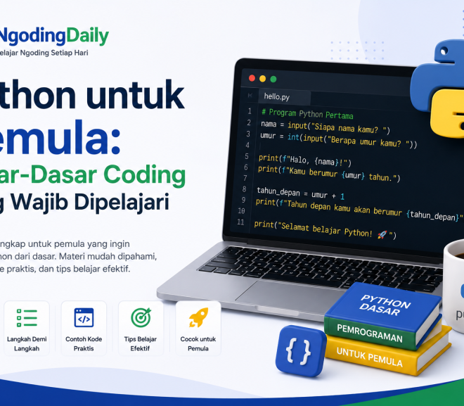 Python untuk Pemula: Dasar-Dasar Coding yang Wajib Dipelajari