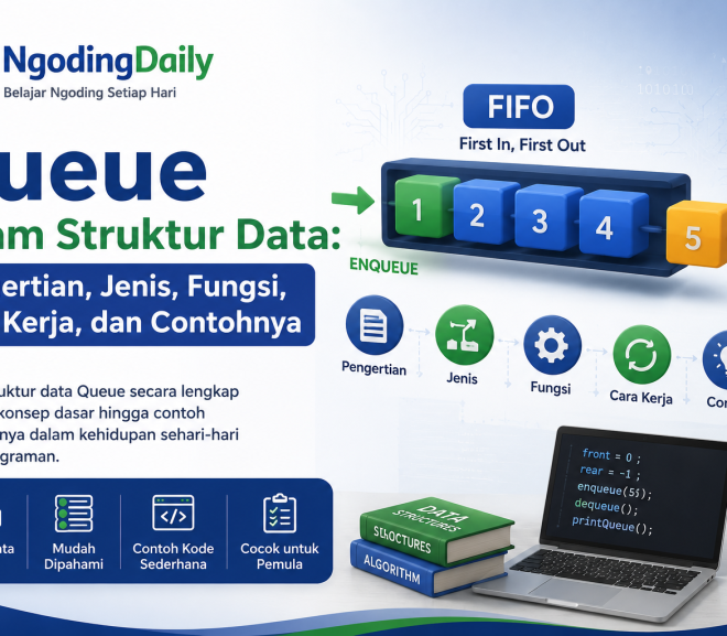 Queue dalam Struktur Data: Pengertian, Jenis, Fungsi, Cara Kerja, dan Contohnya