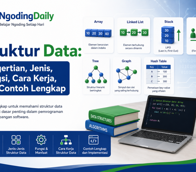 Struktur Data: Pengertian, Jenis, Fungsi, Cara Kerja, dan Contoh Lengkap