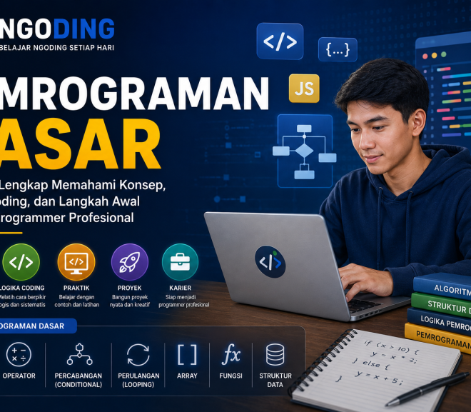 Pemrograman Dasar: Panduan Lengkap Memahami Konsep, Logika Coding, dan Langkah Awal Menjadi Programmer Profesional
