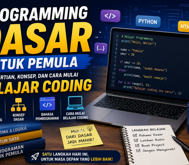Programming Dasar untuk Pemula: Pengertian, Konsep, dan Cara Mulai Belajar Coding