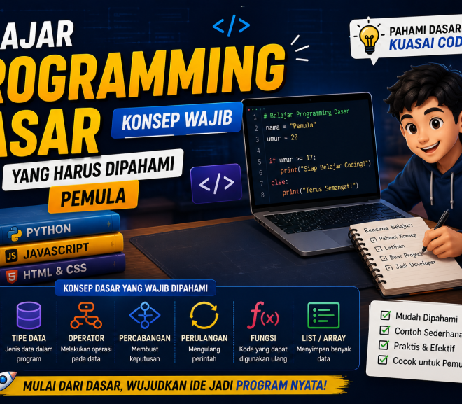 Belajar Programming Dasar: Konsep Wajib yang Harus Dipahami Pemula