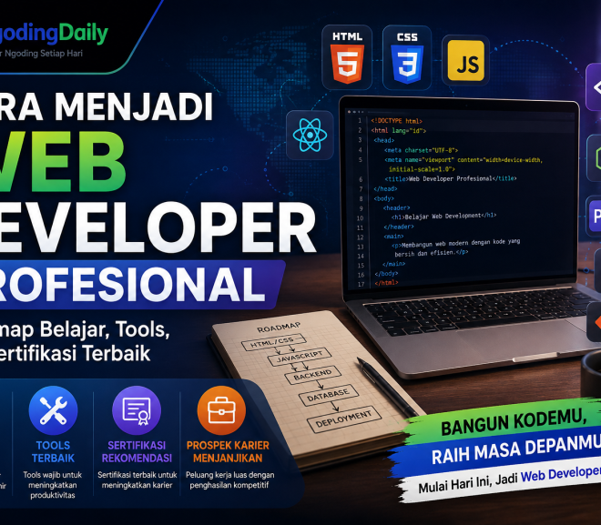 Cara Menjadi Web Developer Profesional: Roadmap Belajar, Tools, dan Sertifikasi Terbaik