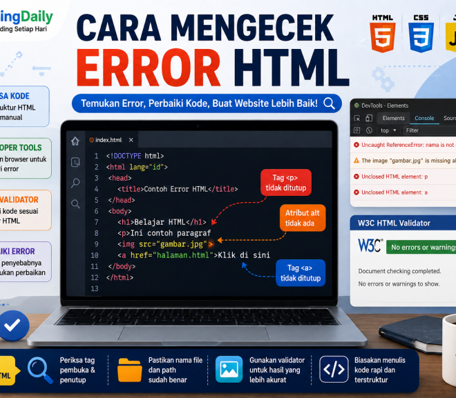 Cara Mengecek Error HTML: